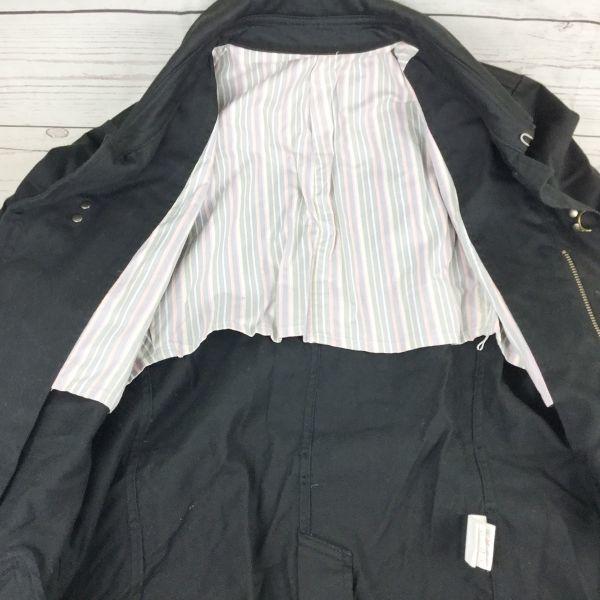 PPFM Double Collar Stand Collar Short Coat Cotton Blouson Outer Men M Black(USED)