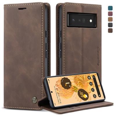 För Google Pixel 6 CaseMe 013 Multifunktionellt Horisontellt Flip Läder Telefonfodral med Kortfack & Hållare & Plånbok