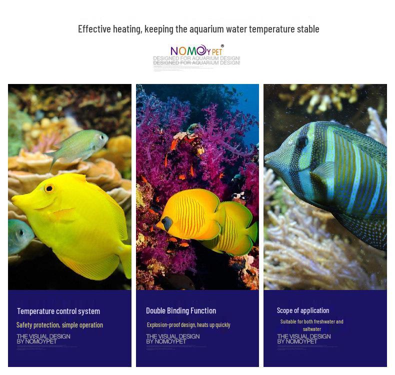 Aquarium Heating Rod with External Controller - Explosion-Proof, Variable Frequency, Constant Temperature for Fish and Turtle Tanks.