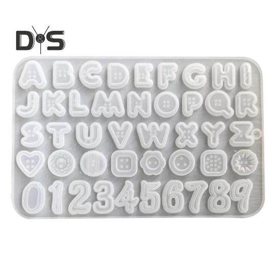 Forma na cukroví BPA Free DIY multifunkční tlačítko Tvar písmena Tvar Silikonové formy na cukroví