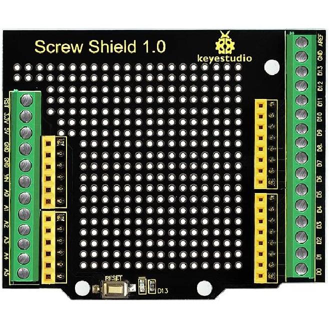 KEYESTUDIO Proto Screw Shield for Arduino R3, Proto Shield Terminal Prototype Expansion Board for Arduino Un0 R3