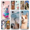 Phone Case For Xiaomi Redmi Note 13 12 5G 9S 9 8 10 11 Pro Plus 4G 9T 13C 12C 10C 9C 9A 7 Pro Clear Cover Kawaii Alpaca Lovely