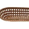 S/L Fruit Food Breakfast Hand-Woven Bread Storage Basket Rattan Tray Storage Tray Wicker Basket