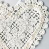 Apricot Heart-Shaped Hollow Cotton Thread Woven Sequins Embellishment Cloth Sticker Clothing Top T-Shirt Dress Decorative Accessories