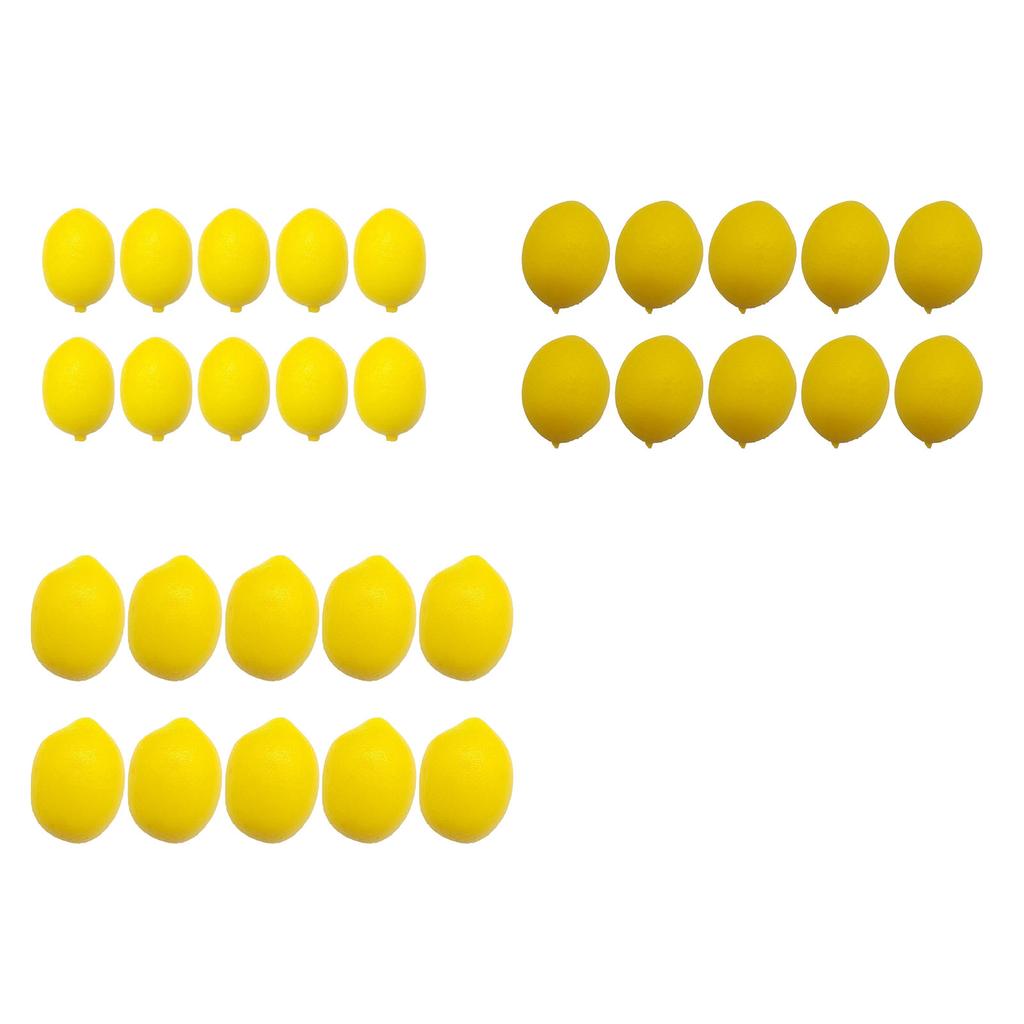 10Pcs/Pack Realistic Artificial Lemon Simulation Yellow Lemon Fruit for Kitchen Party Table Decoration Basket Display