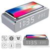 Wireless Charge Station Time Alarm Clock LED Digital Thermometer Earphone Phone Fast Charging Dock Station for iPhone Samsung