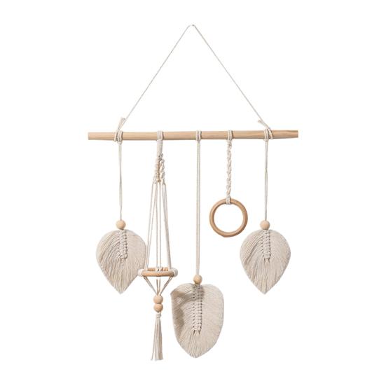 

Гобелен макраме в стиле бохо макраме подвесной тканый бежевый дизайн декора для детской комнаты