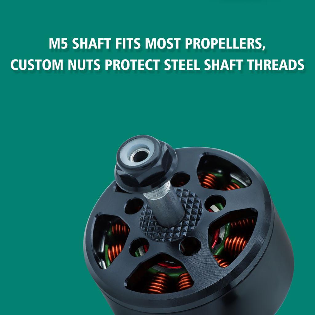 14 Pole Brushless Motor with M5 Shaft, 18AWG Silicone Wire for RC FPV Quadcopter 1500KV