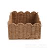 Rattan-Style Paper Storage Basket Set Home Organization - Small Medium Large Sizes
