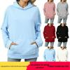 2024 Women's Autumn/Winter V-neck Jacquard Solid Color Loose Three-quarter Sleeve T-shirt