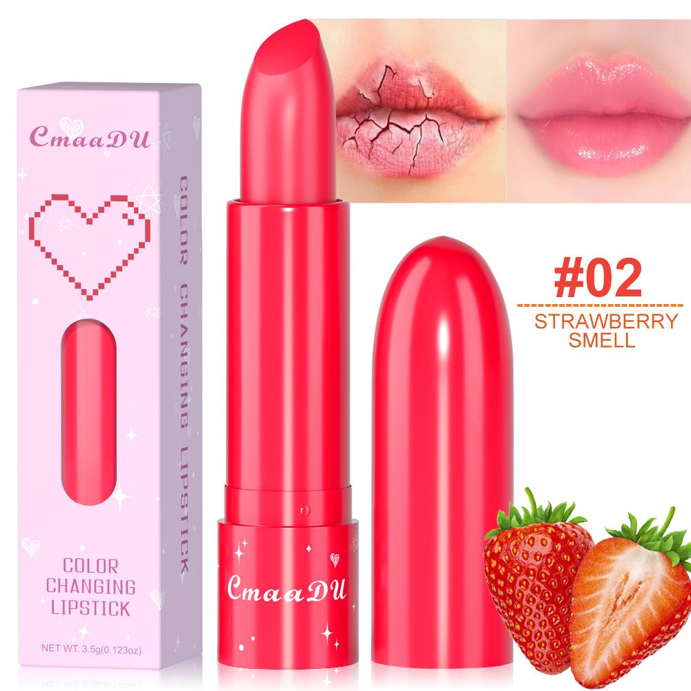 CmaaDu 6-Color Fruit-Flavored Color-Changing Moisturizing Lipstick