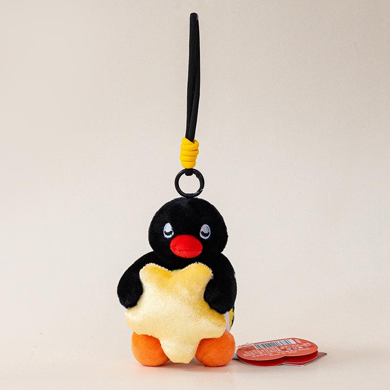 Genuine Pingu Penguin Plush Toy Pendant Adorably Penguin Doll Couple Keychain Car Key Holder Kawaii Home Decor Toys Xmas Gift
