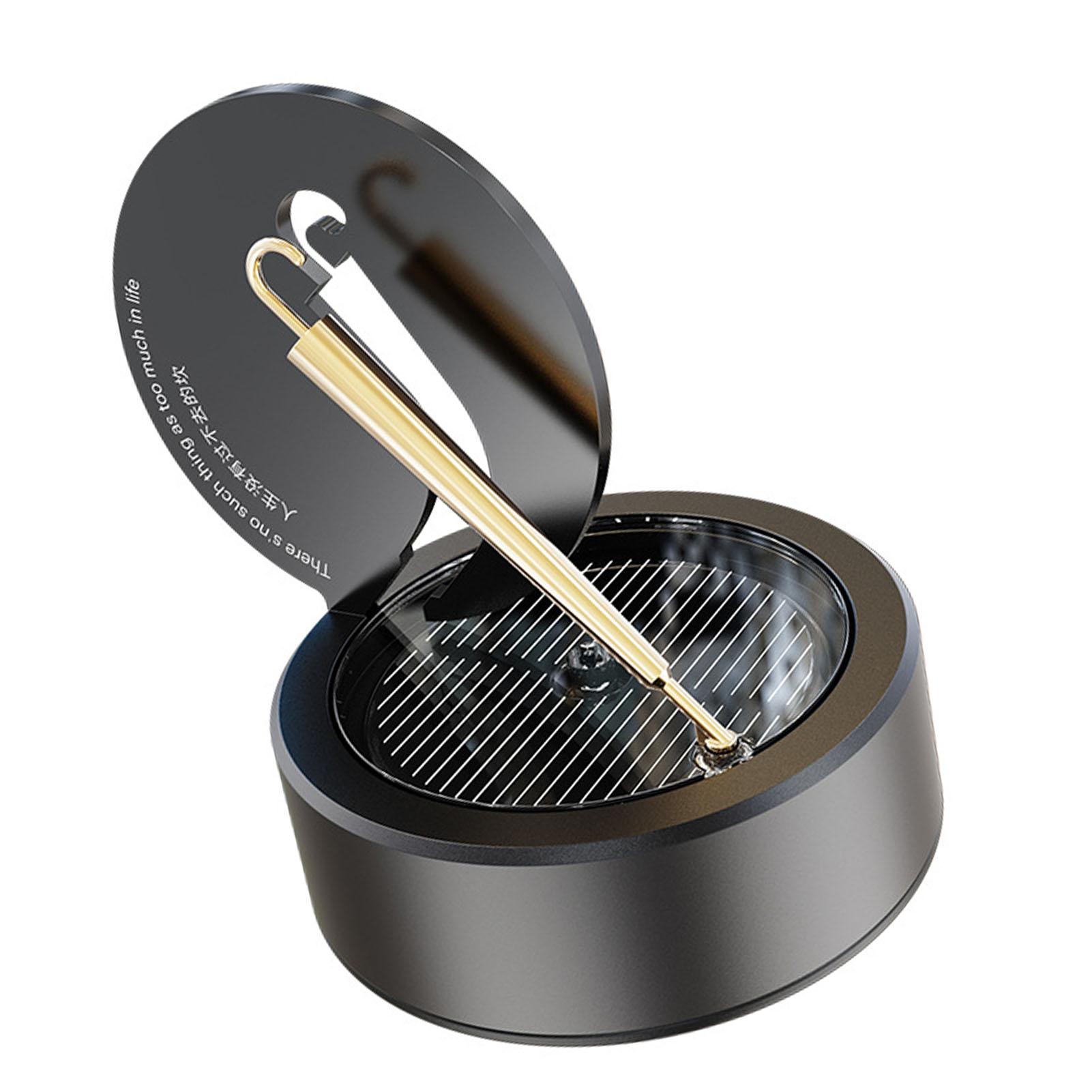 Автомобильная ароматерапия На солнечной батарее Маленький вращающийся на солнечной батарее автомобильный аромадиффузор для украшения Подарки Черный (одеколон) 1