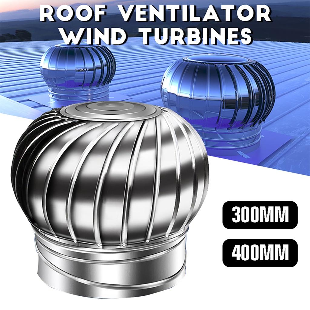 300/400 Mm Spinner Anti-downdraught Pipefit Roof Ventilating Fan Without Power Silent Stainless Steel Rotating Chimney Cowl Cap