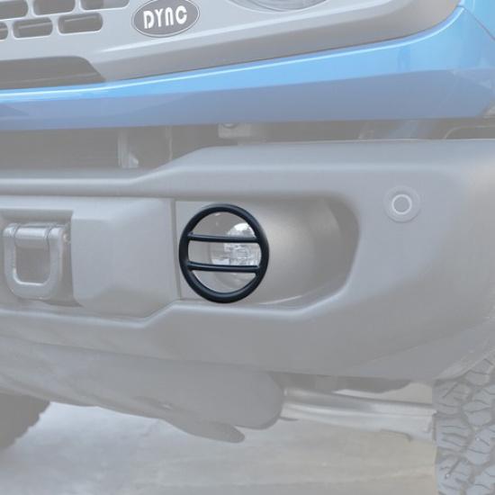 2x Front Fog Light Lamp Cover Trim Guard Accessories For Ford Bronco + Black