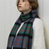 Tatiana Check Soft Lambskin 100% Wool Muffler MF8005 Green