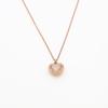 French Retro Lace Cat's Eye Heart Necklace - Versatile Titanium Steel Clavicle Chain for Women
