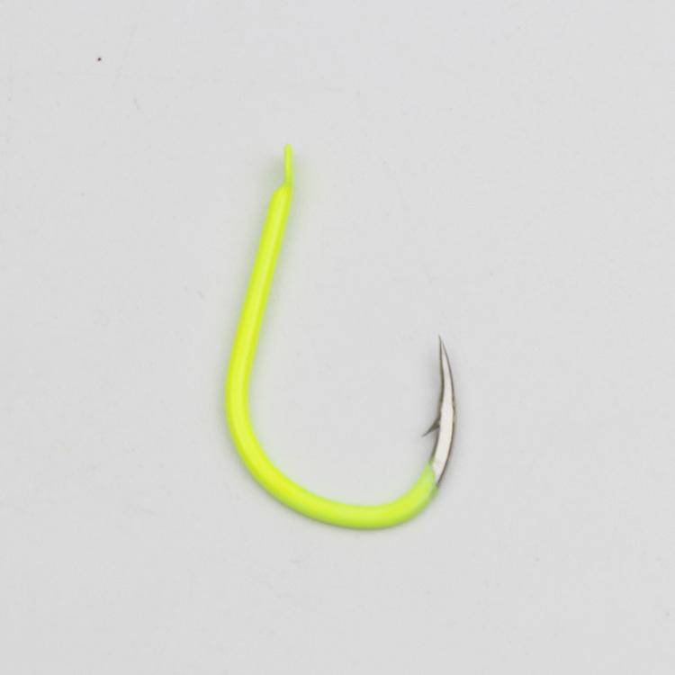 Fluorescent Yellow Barbed Iseama Carp Fishing Hooks