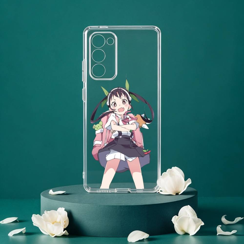 H-Hachikuji Mayoi Cute Phone Case For Samsung Galaxy S24 S25 S23 S22 S21 Plus S24 S25 Transparent Cover Case