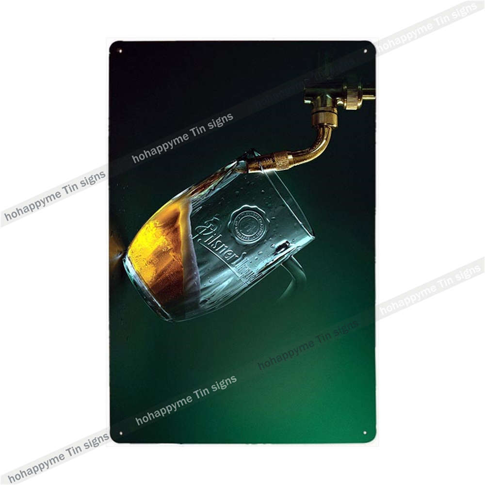 Pilsner Urquell Metal Wall Art Poster Belgium Beer Sign Vintage Bar Man Cave Club Tin Painting Decor Plaque Decoration 20x30cm