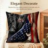 Emblem Usa Fire Police Military Cushion Cover Natural Linen Organic Fabric DoubleSided Printing Sofa Home Decor Pillow Case