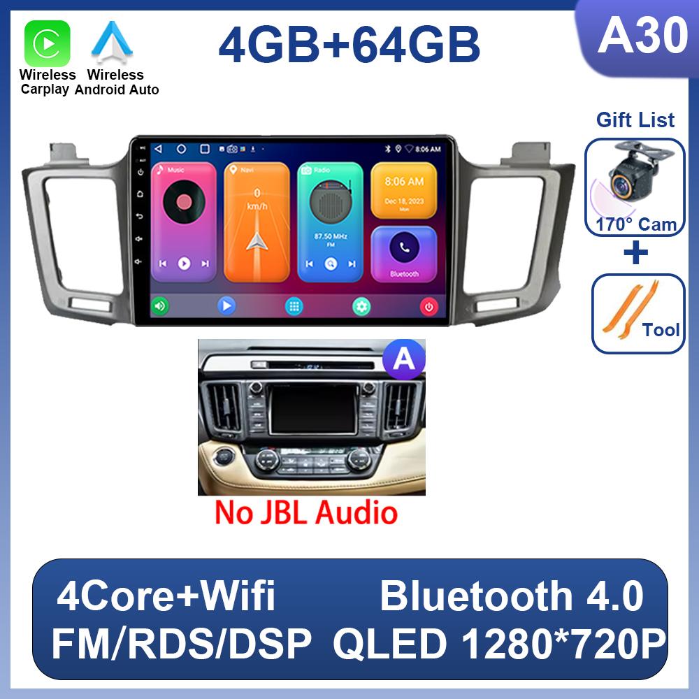 

Android 14 автомобильный радиоприемник мультимедийный плеер для Toyota RAV4 RAV 4 XA40 2012-2019 GPS навигация беспроводной Carplay 8 ядер 4G Wifi RDS
