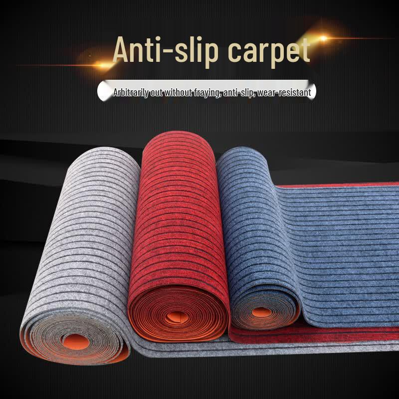 Red Double Stripe Welcome Anti-Slip Mat