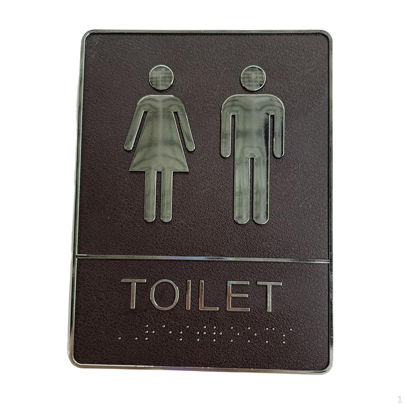 

15x20cm Restroom Sign Toilet WC Rustic DIY Wall Sticker for Hotels Office Unisex_15x20cm