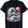 Waves Ocean Water Sakura Cherry Blossoms T-Shirt