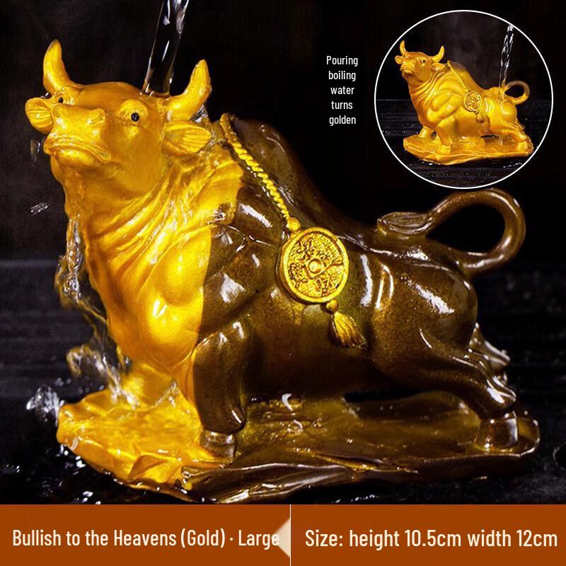 Resin Color-Changing Golden Toad Tea Pet