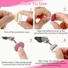 60 pieces sandpaper tray with metal nail drill 0.98 inch - Sandpaper tray nail drill replacement for pedicures and manicures