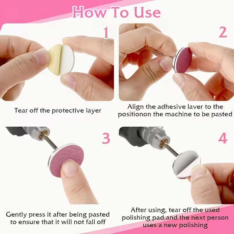 60 pieces sandpaper tray with metal nail drill 0.98 inch - Sandpaper tray nail drill replacement for pedicures and manicures