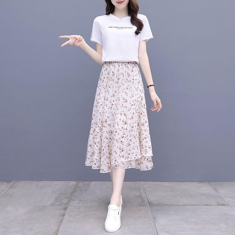 Fustă plisată de vară pentru femei, talie înaltă, florală, linie A, fustă de lungime jumătate, rochie de lungime medie
