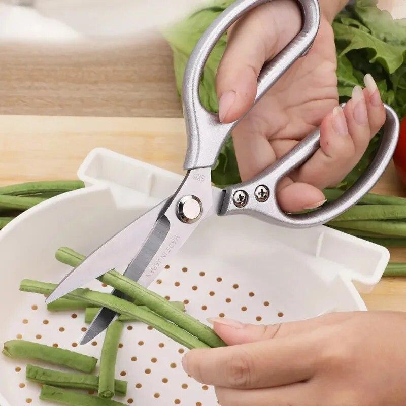 Upgrade Multi-purpose Kitchen Scissors Powerful Chicken Bone Scissors Large Household Food Scissors Stainless Kitchen Knife