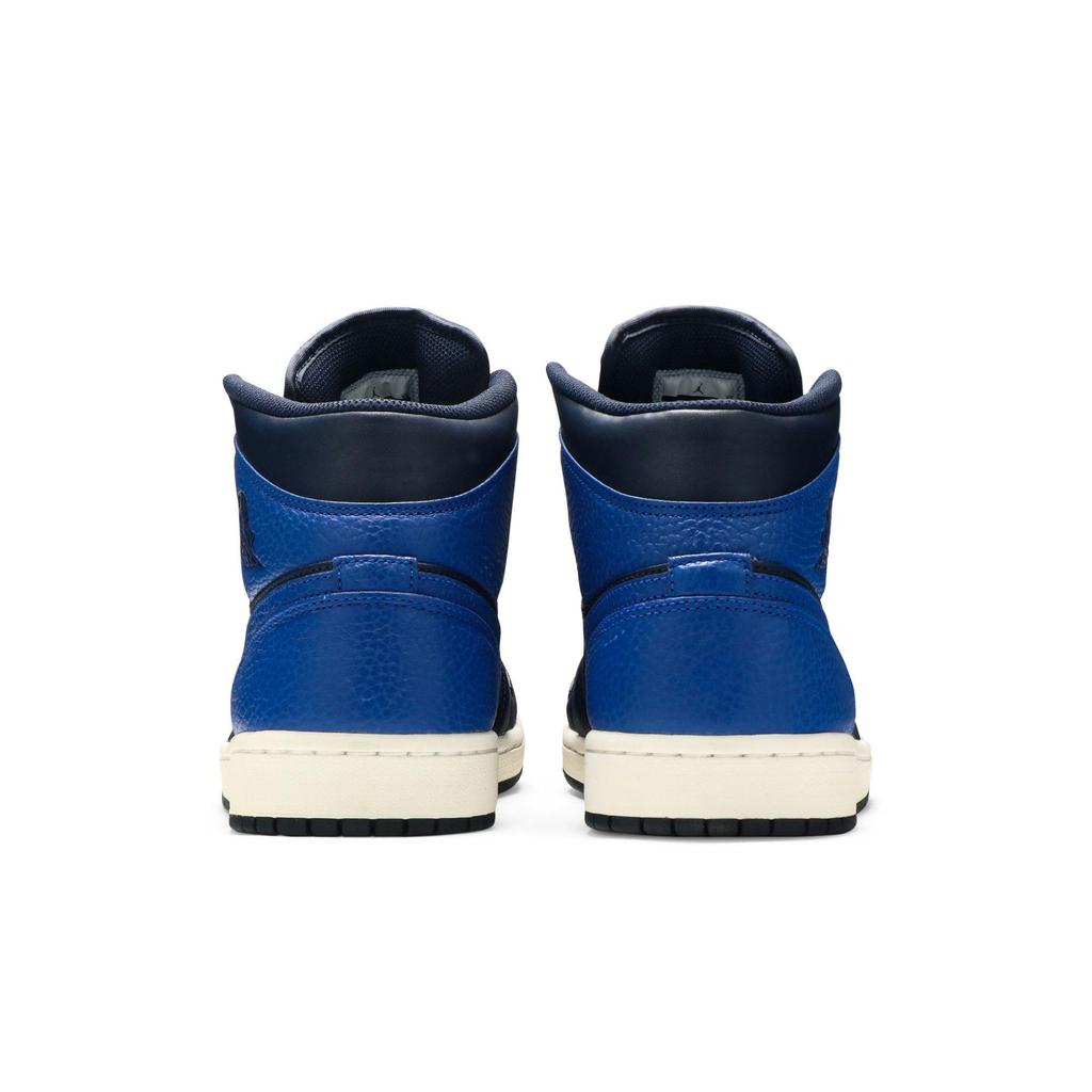 Air Jordan 1 Retro Mid 'Obsidian Royal' (Unisex) Obsidian / Game Royal-Summit White Vintage Basketball Shoes 554724 412