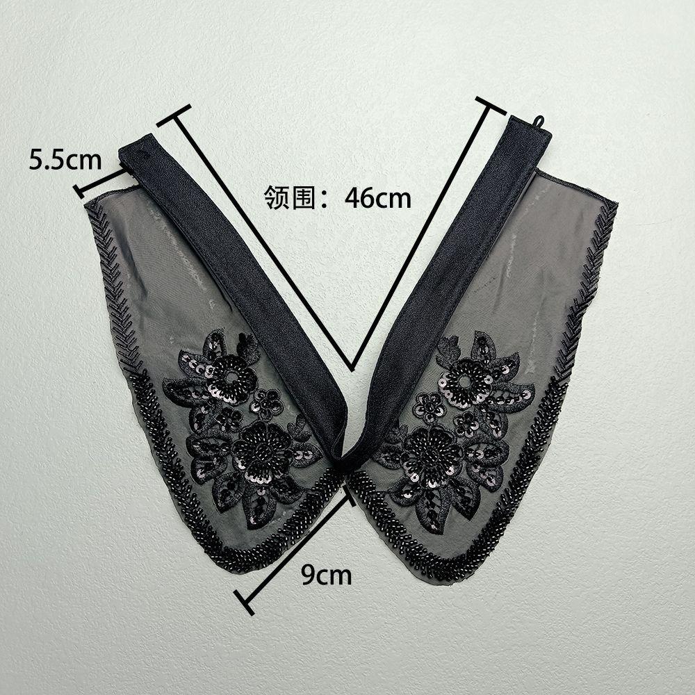 Outer Front Button-Up Shirt Collar Korean Version White Shirt Collar Versatile Hollow Lace Collar Fake Collar Niche Decorative Collar