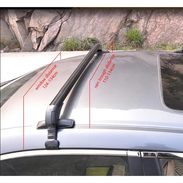 2Pcs Car Top Luggage Rack Car Roof Lockable Luggage Cross Bars Carrier 1m Aluminum Roof Racks Universal Use for 4 or 5 Door Cars