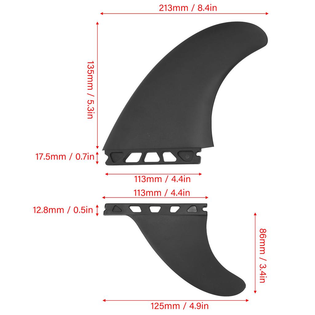 Surfboard Fin Set Surf Fin Set Flexible Stable Lightweight PVC Surfboard Fin for Inflatable Surfboards Longboard