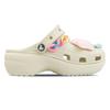 Crocs Classic Platform Clog EVA Skittles Moment Comfort Versatile Simple Small Fresh Hole Shoes Women's White