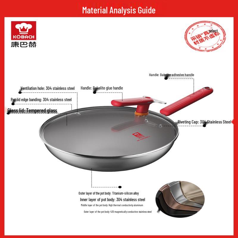 KOBACH 32cm Second Gen Titanium Shield Non-stick Wok