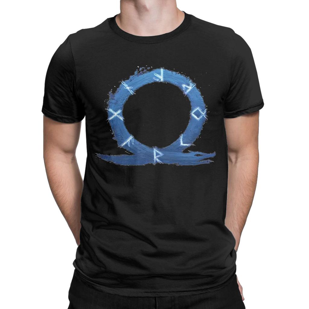 Ragnarok HD Logo Funny 100% Cotton T-Shirt G-God Of Warr Tees Tops For Men