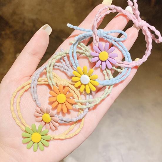 5 st Solros Elastiska Hårband Hårband Rep Ringar Hästsvanshållare Flickor Kvinnor