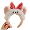 Adorable Pink Bow Cat Plush Headband for Women - Makeup, Hair Accessory, Face Washing, Autumn/Winter Style