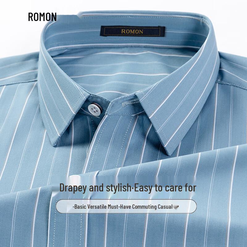 

Romens Men s Striped Long-Sleeve Business Casual Shirt 56/190