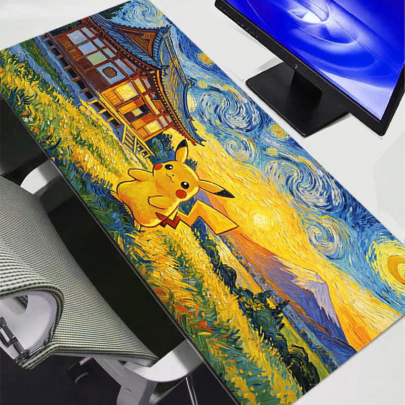 Mouse Pads Gaming Accessories Computer Keyboard Gamer Rug Specifically For esports Games Pikachu Gengar Cherry Blossom Mousepad 800x300x2mm