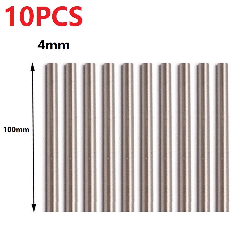 10pcs Straight Shank Metric Round Rod 100mm Lenth Carbide High Speed Steel Rod Lathe Tool 1/1.5/2/2.5/3/3.5/4mm Diameter