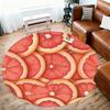 1pc Grapefruit slices Round Chair mat Area Rug - Non-Slip, Floor Mat for Office, Bedroom, and Indoor Decor c1125848