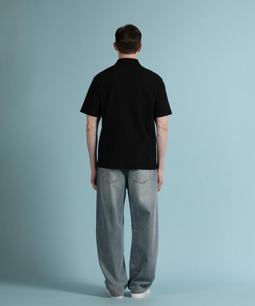 PANICALE Black Logo Short Sleeve Polo Shirt (Type B)