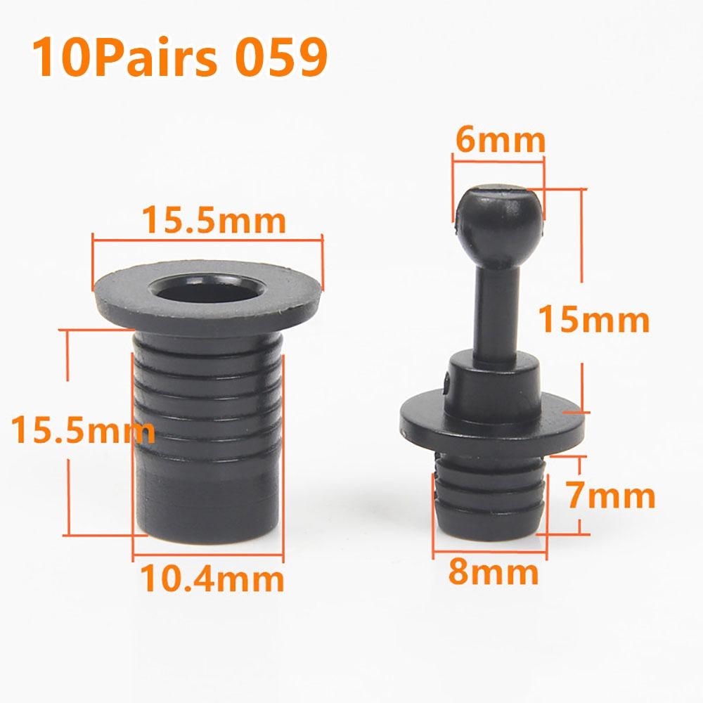 10Pairs Screw Clip Speaker Grill Pegs Kit DIY Plastic Audio Speaker Buckles Pin Type Ball Socket Net Cover Buckles