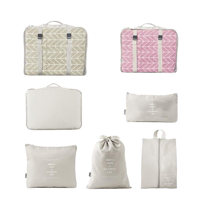 Portable Travel Toiletry Bag 7-Piece Set